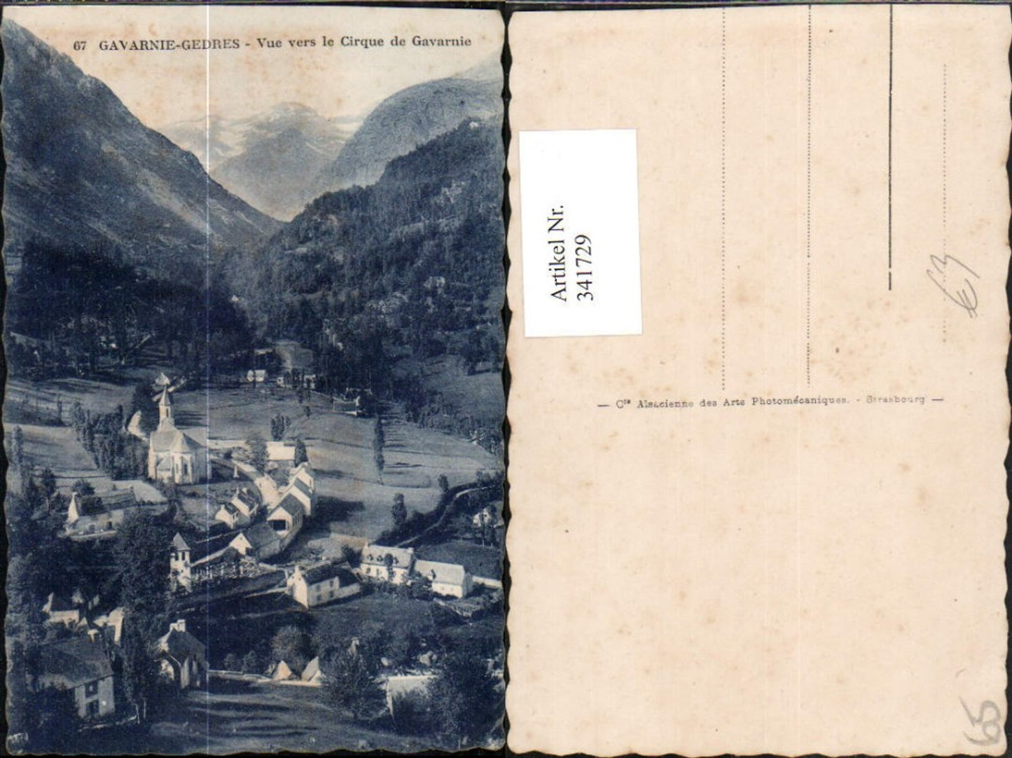 341729,Midi-Pyrenees Hautes-Pyrenees Gavarnie-Gedres Totale Bergkulisse