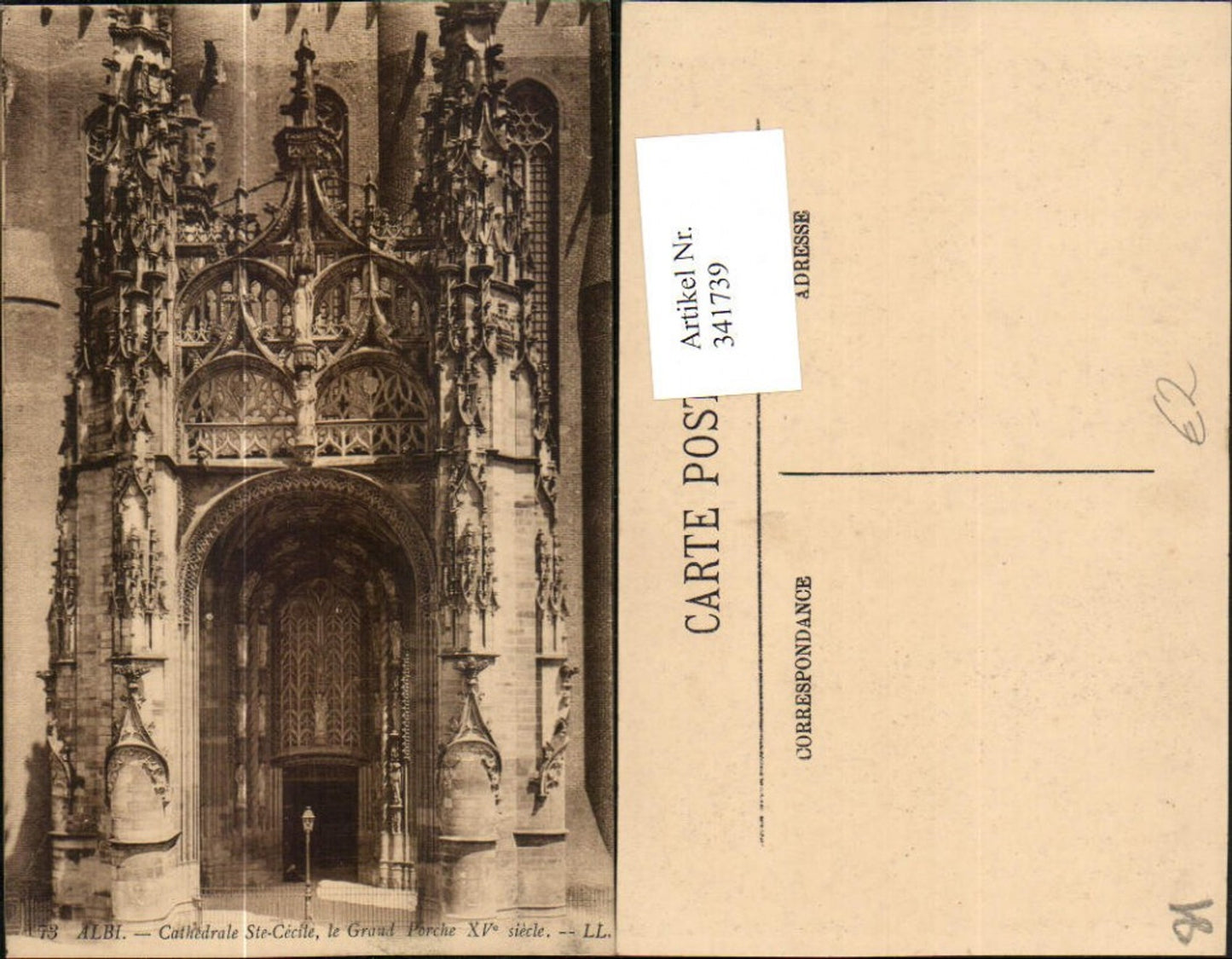 341739,Midi-Pyrenees Tarn Albi Cathedrale Ste-Cecile Kirchenportal