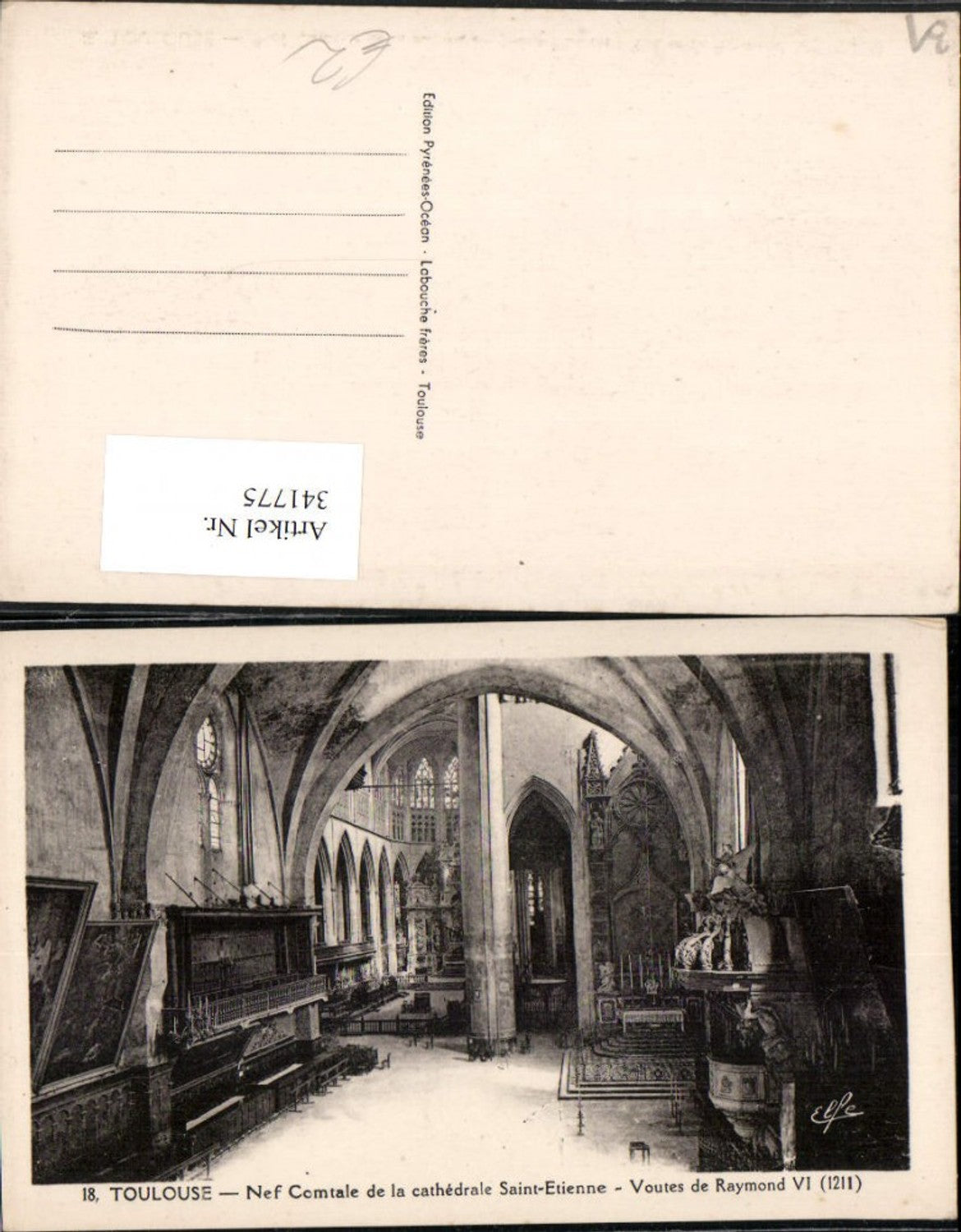 341775,Midi-Pyrenees Haute-Garonne Toulouse Nef Comtale de la cathedrale Saint-Etienne Kirche