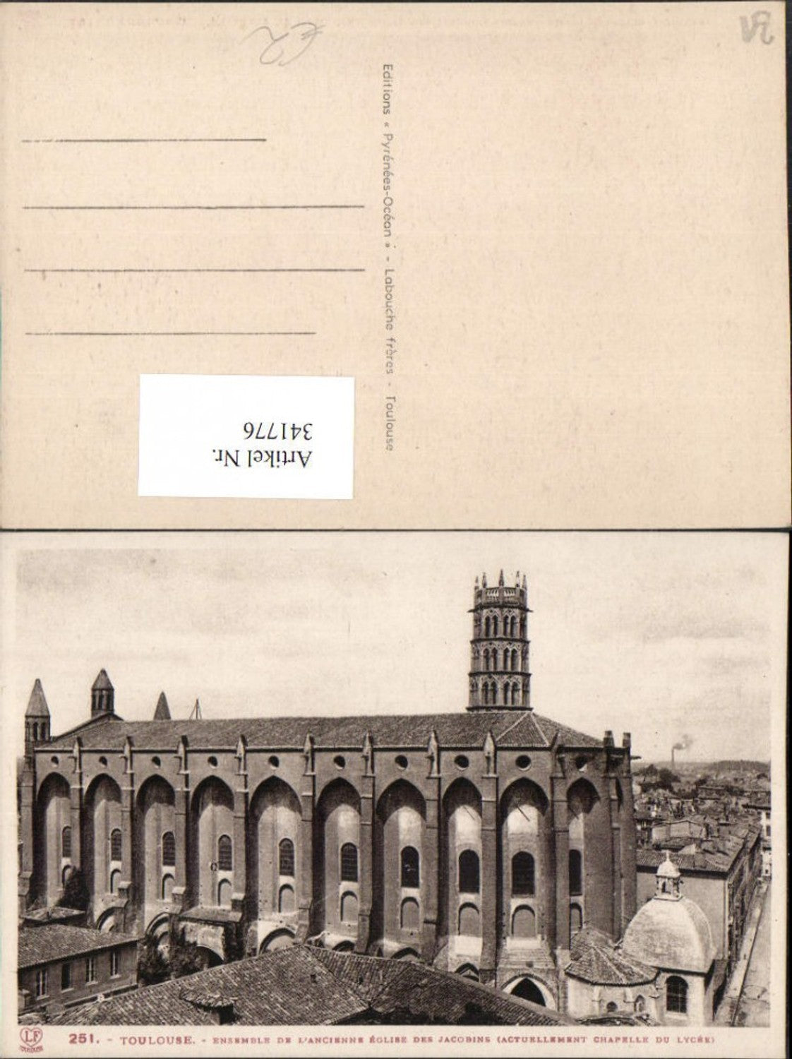 341776,Midi-Pyrenees Haute-Garonne Toulouse Eglise des Jacobins Kirche