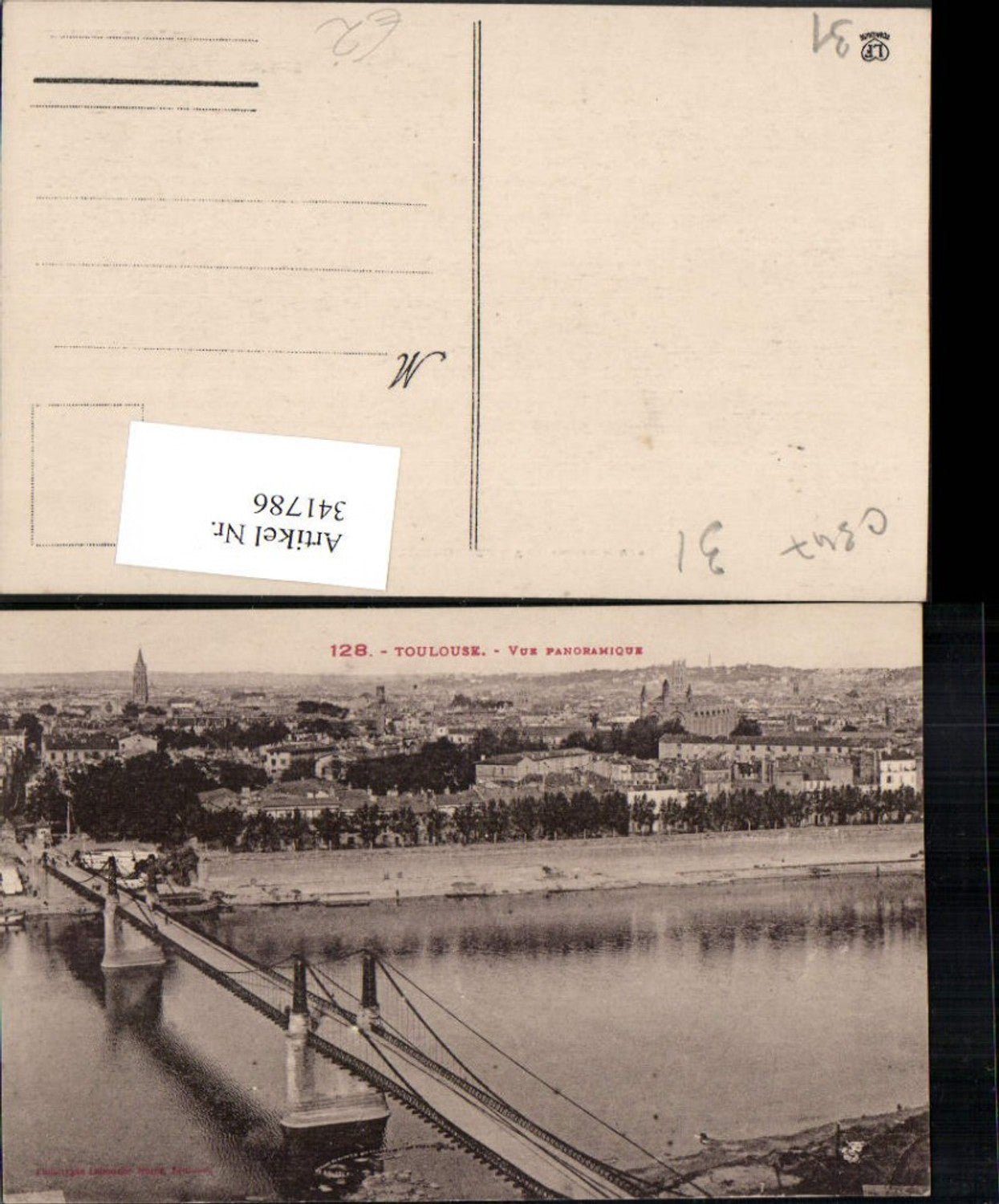 341786,Midi-Pyrenees Haute-Garonne Toulouse Panorama Totale Brücke