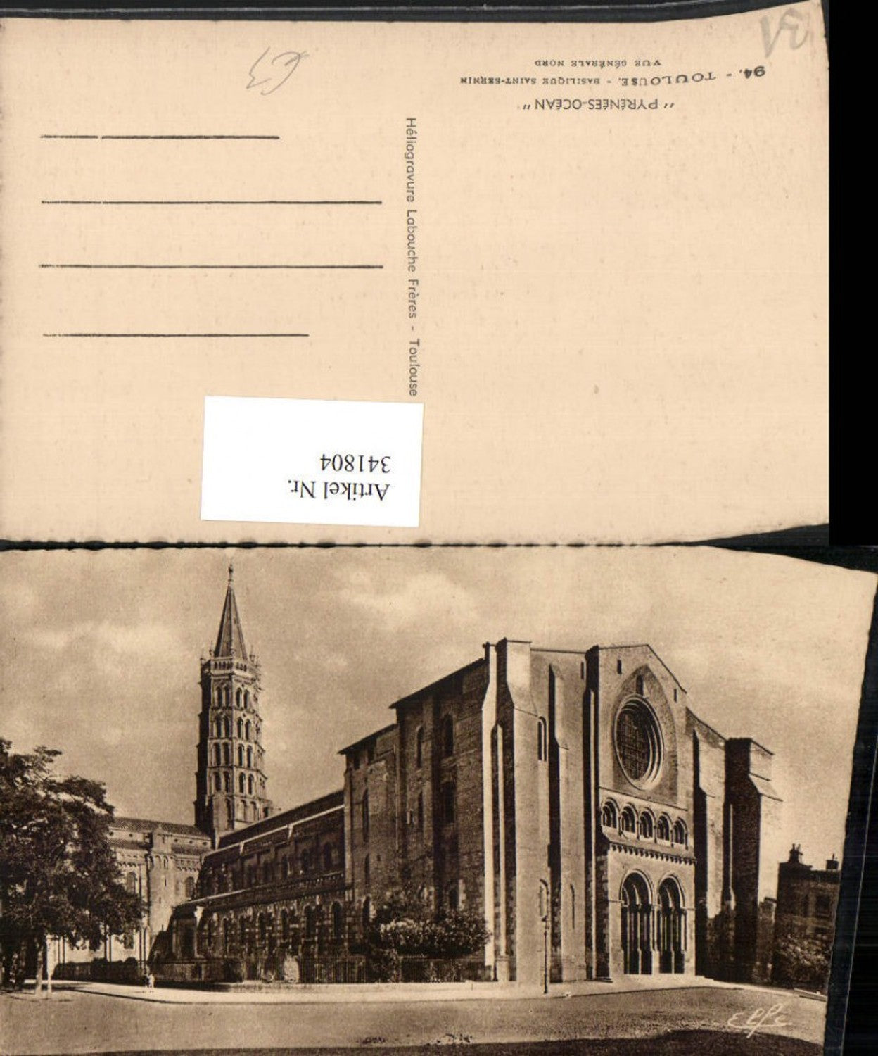 341804,Midi-Pyrenees Haute-Garonne Toulouse Basilique Saint-Sernin Kirche