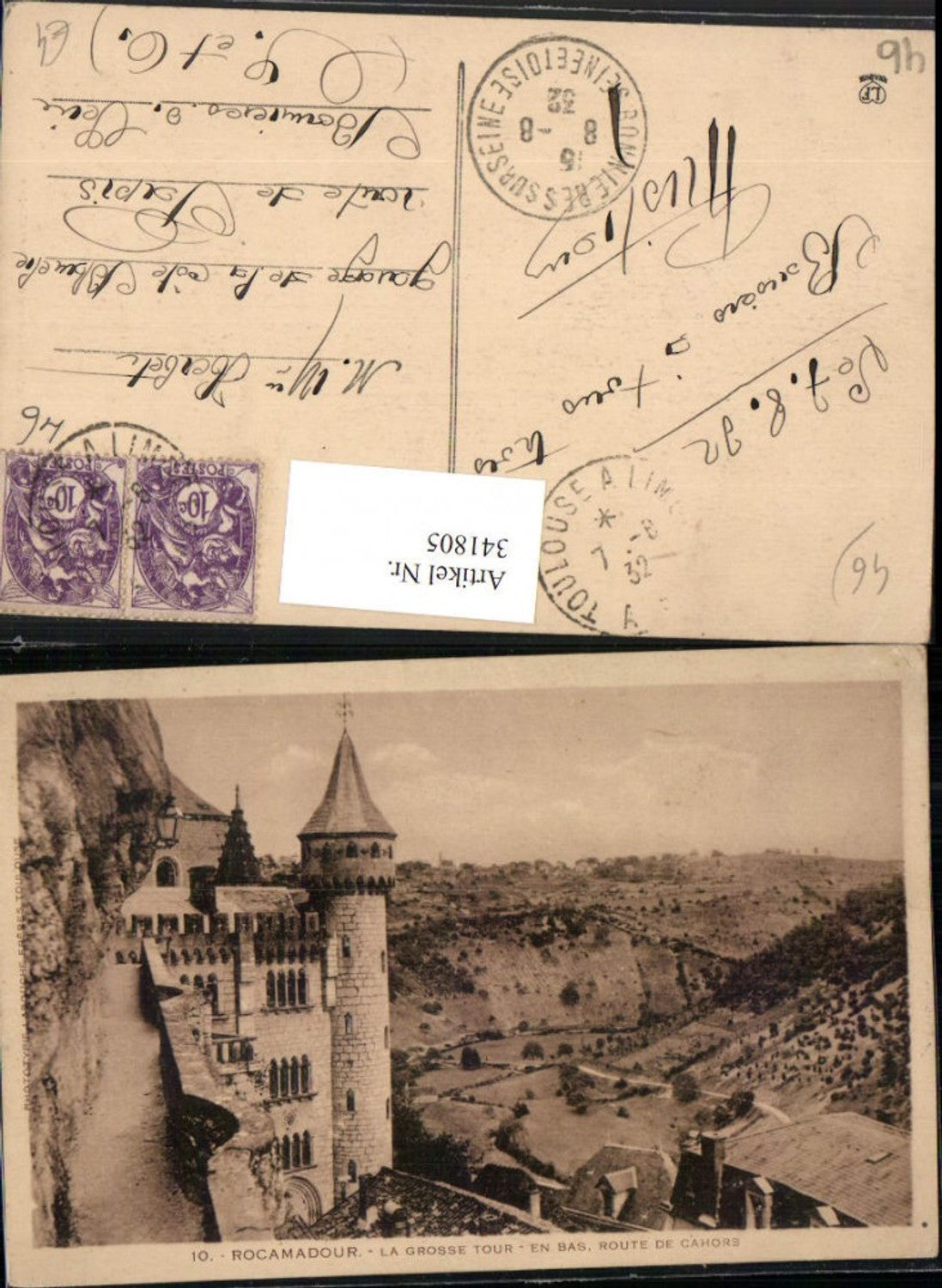 341805,Midi-Pyrenees Lot Rocamadour La Grosse Tour Turm