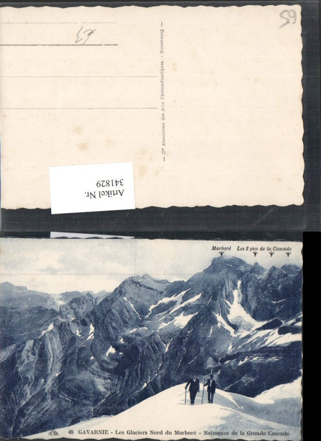 341829,Midi-Pyrenees Hautes-Pyrenees Gavarnie Les Glaciers Nord du Marbore Bergkulisse