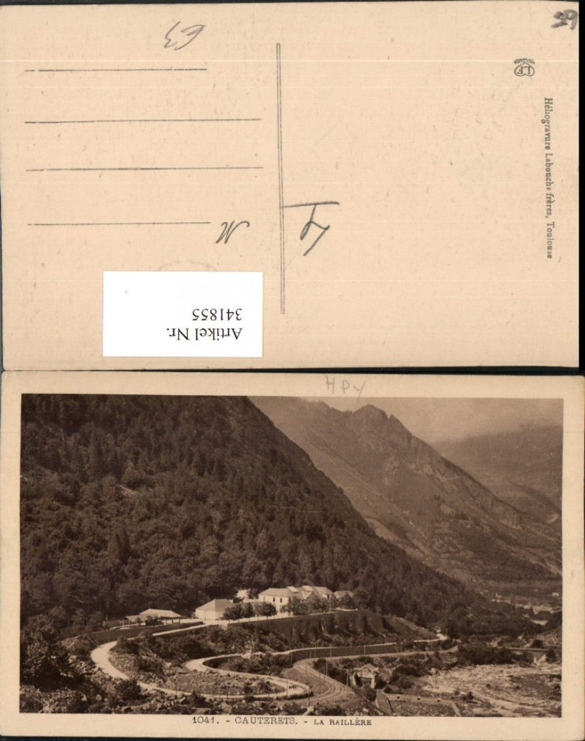 341855,Midi-Pyrenees Hautes-Pyrenees Cauterets La Raillere Bergkulisse