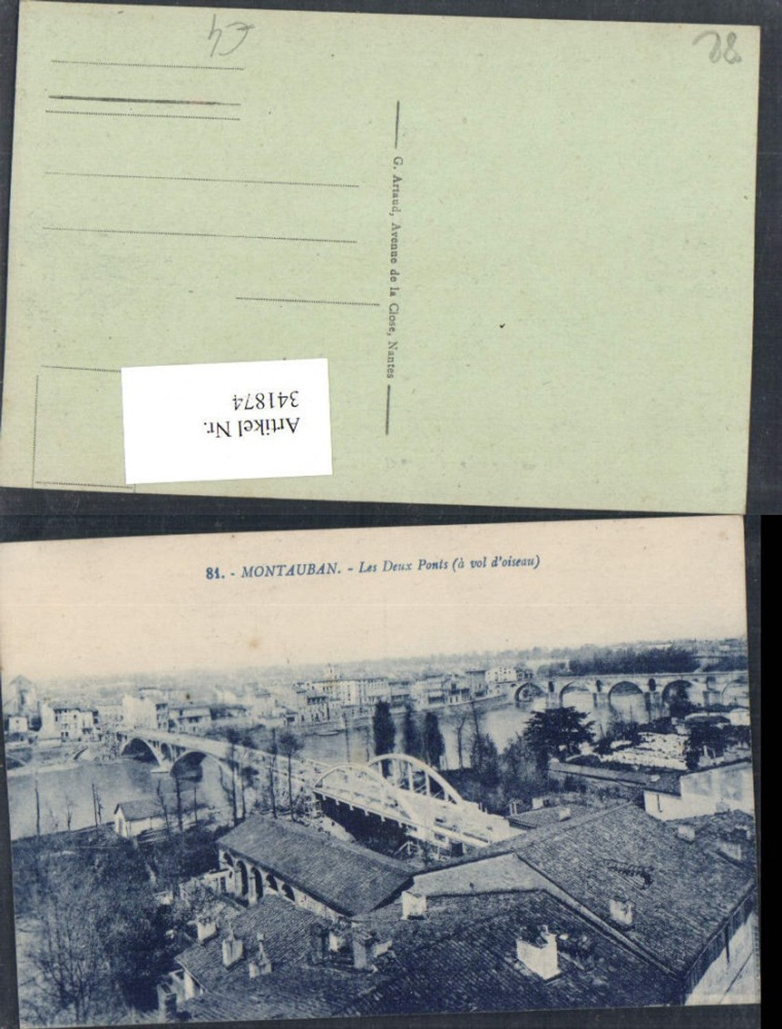 341874,Midi-Pyrenees Tarn-et-Garonne Montauban Les Deux Ponts Teilansicht Brücken