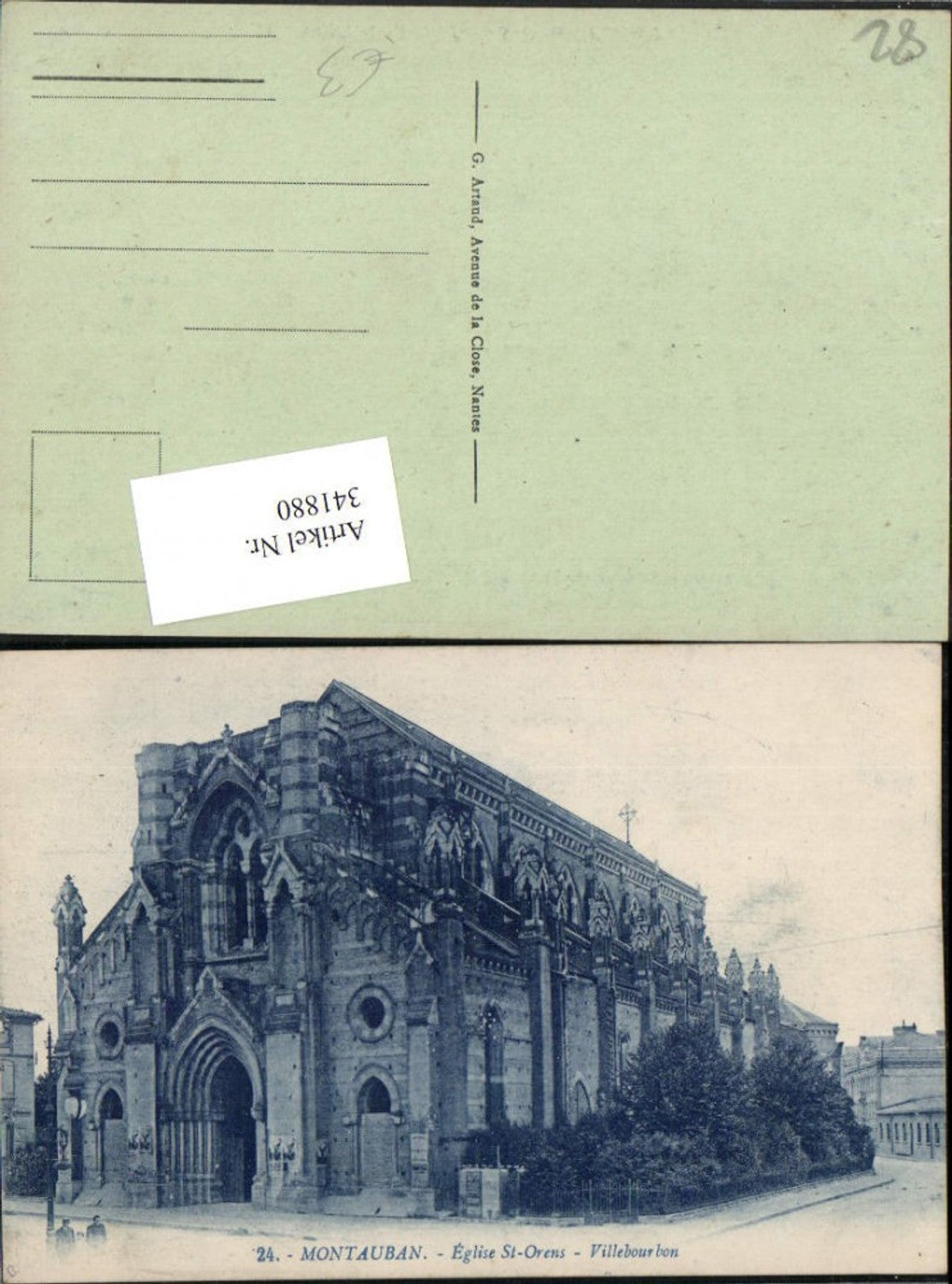 341880,Midi-Pyrenees Tarn-et-Garonne Montauban Eglise St-Orens Villebourbon Kirche