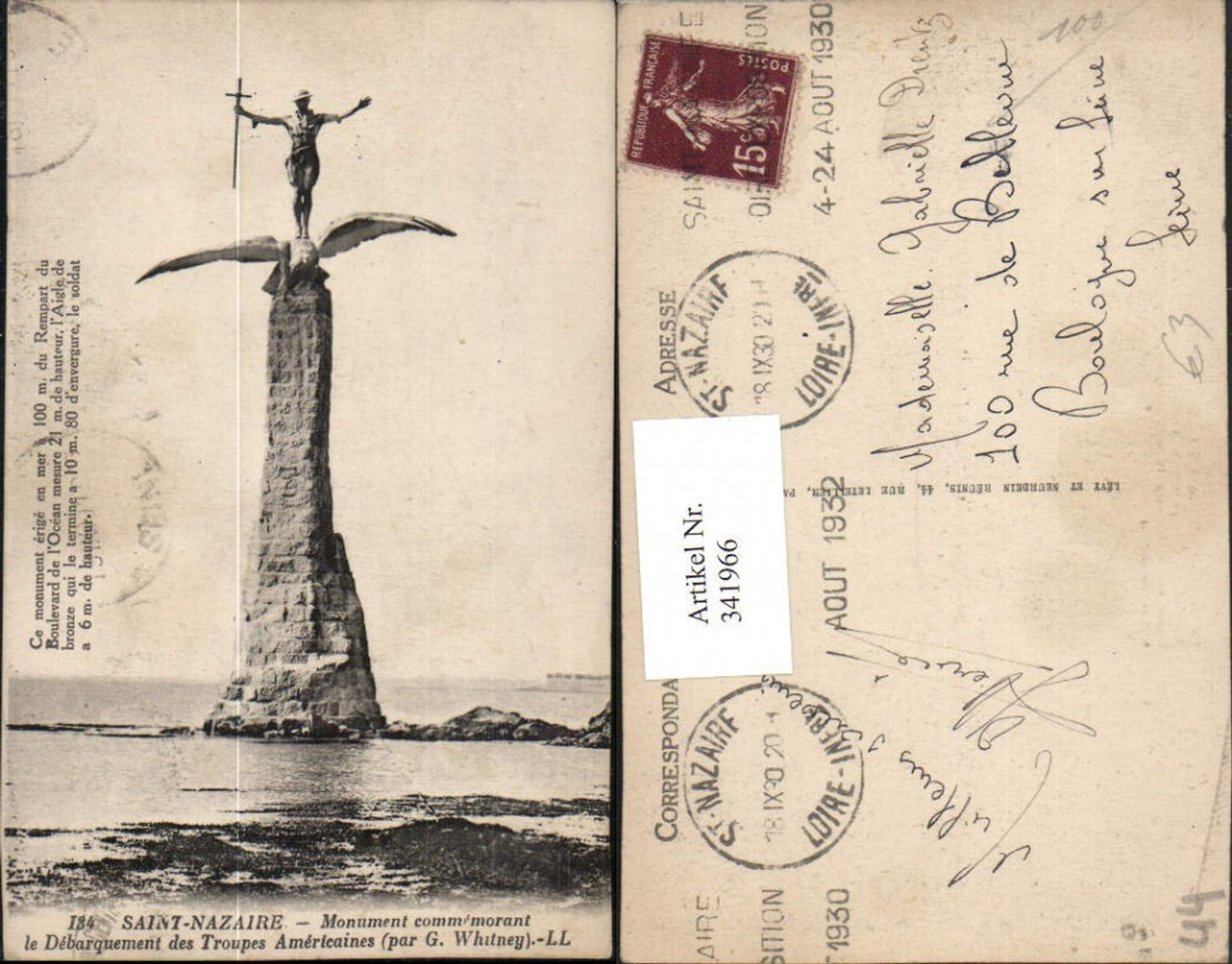 341966,Pays de la Loire Loire-Atlantique Saint-Nazaire Monument commemorant le Debarquement