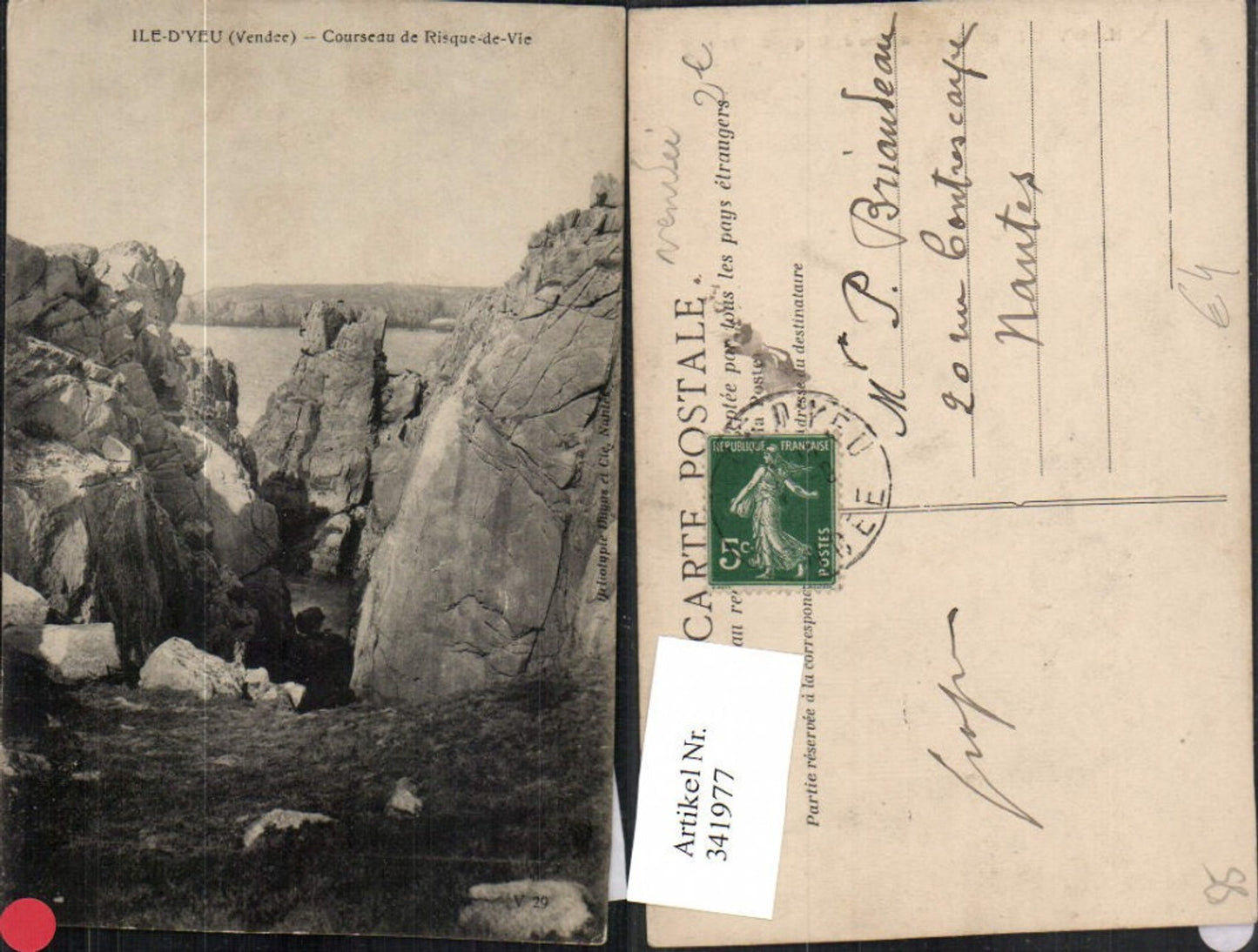 341977,Pays de la Loire Vendee Ile-d'Yeu Courseau de Risque-de-Vie Felsen