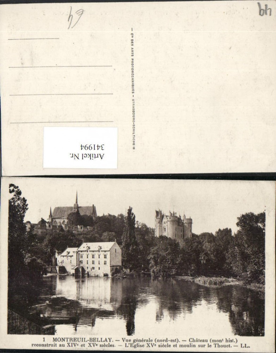 341994,Pays de la Loire Maine-et-Loire Montreuil-Bellay Chateau Eglise Schloss Kirche