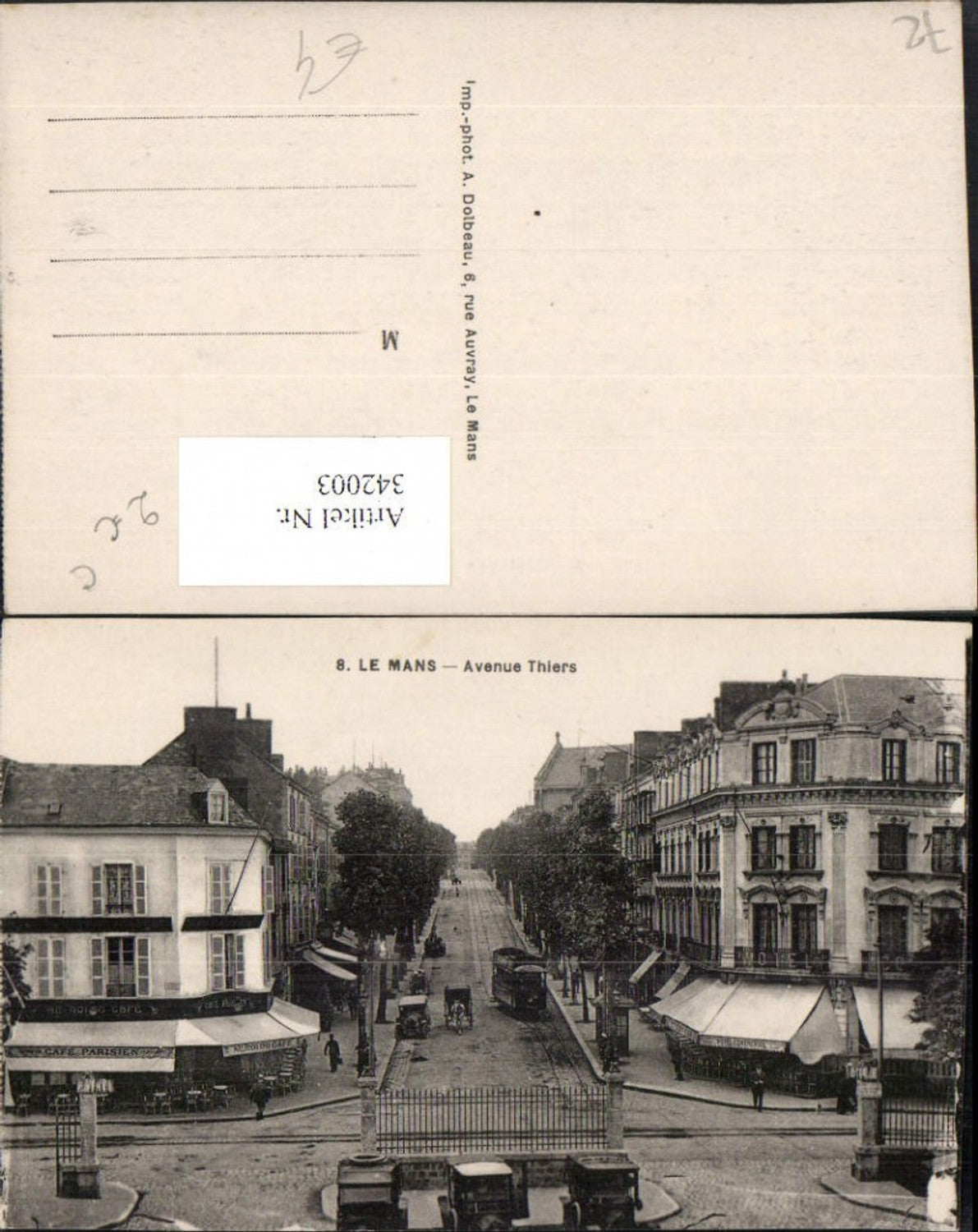 342003,Pays de la Loire Sarthe Le Mans Avenue Thiers Straßenansicht