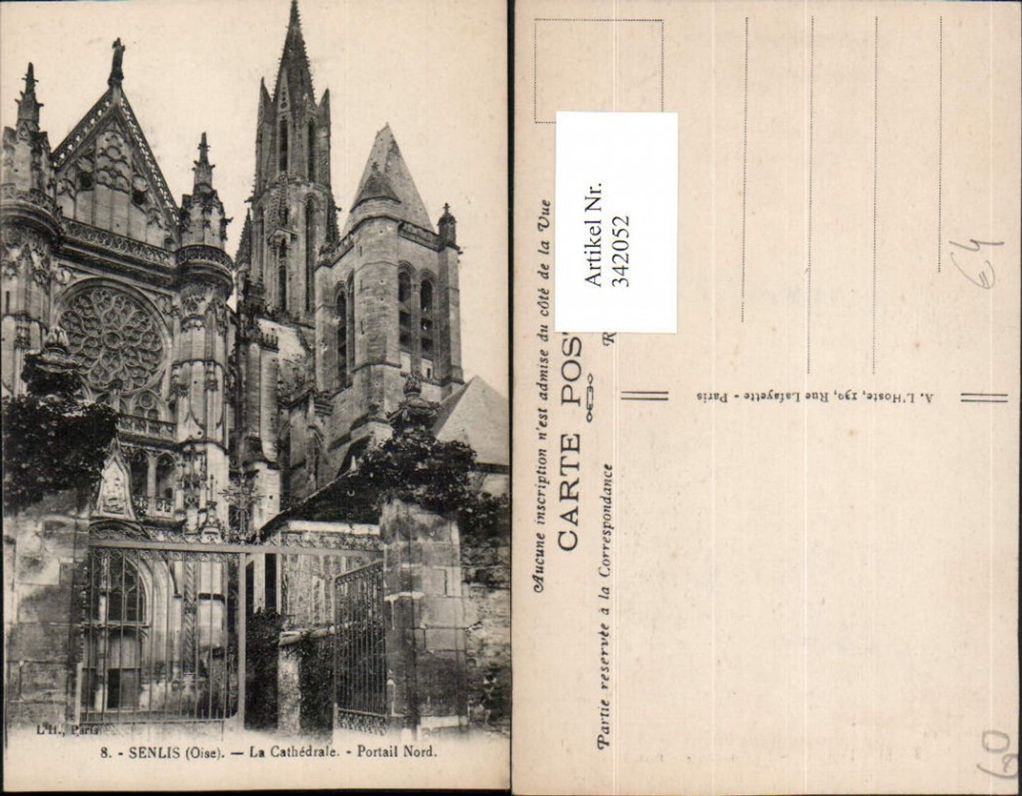 342052,Picardie Oise Senlis La Cathedrale Kirche