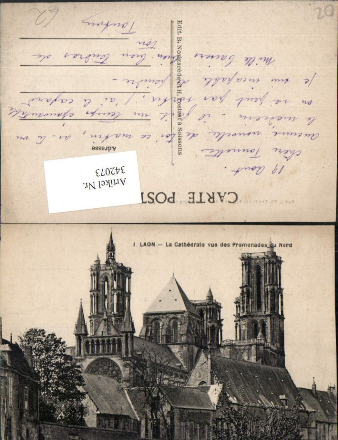 342073,Picardie Aisne Laon La Cathedrale Kirche