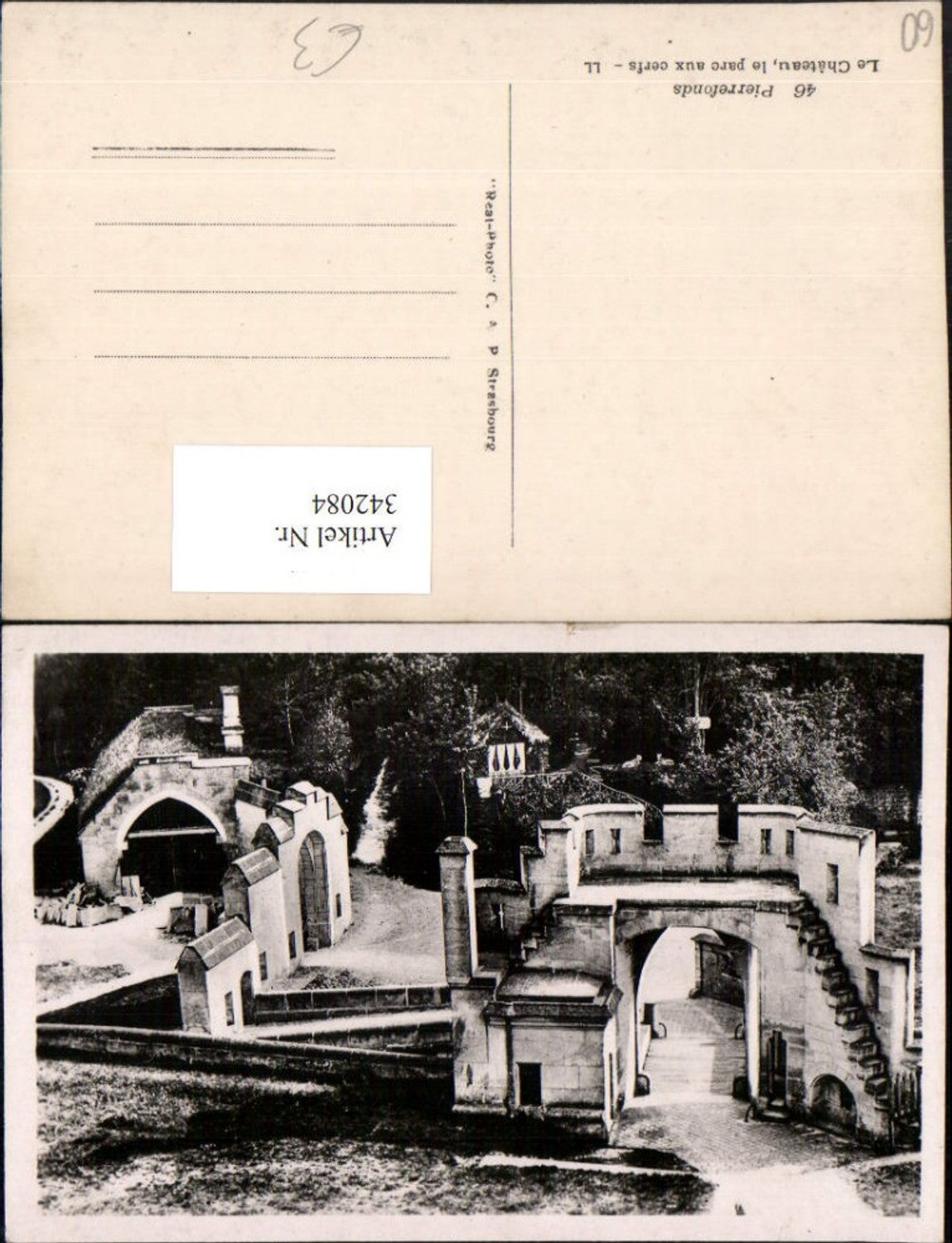 342084,Picardie Oise Pierrefonds Le Chateau le parc aux cerfs Schlosspark