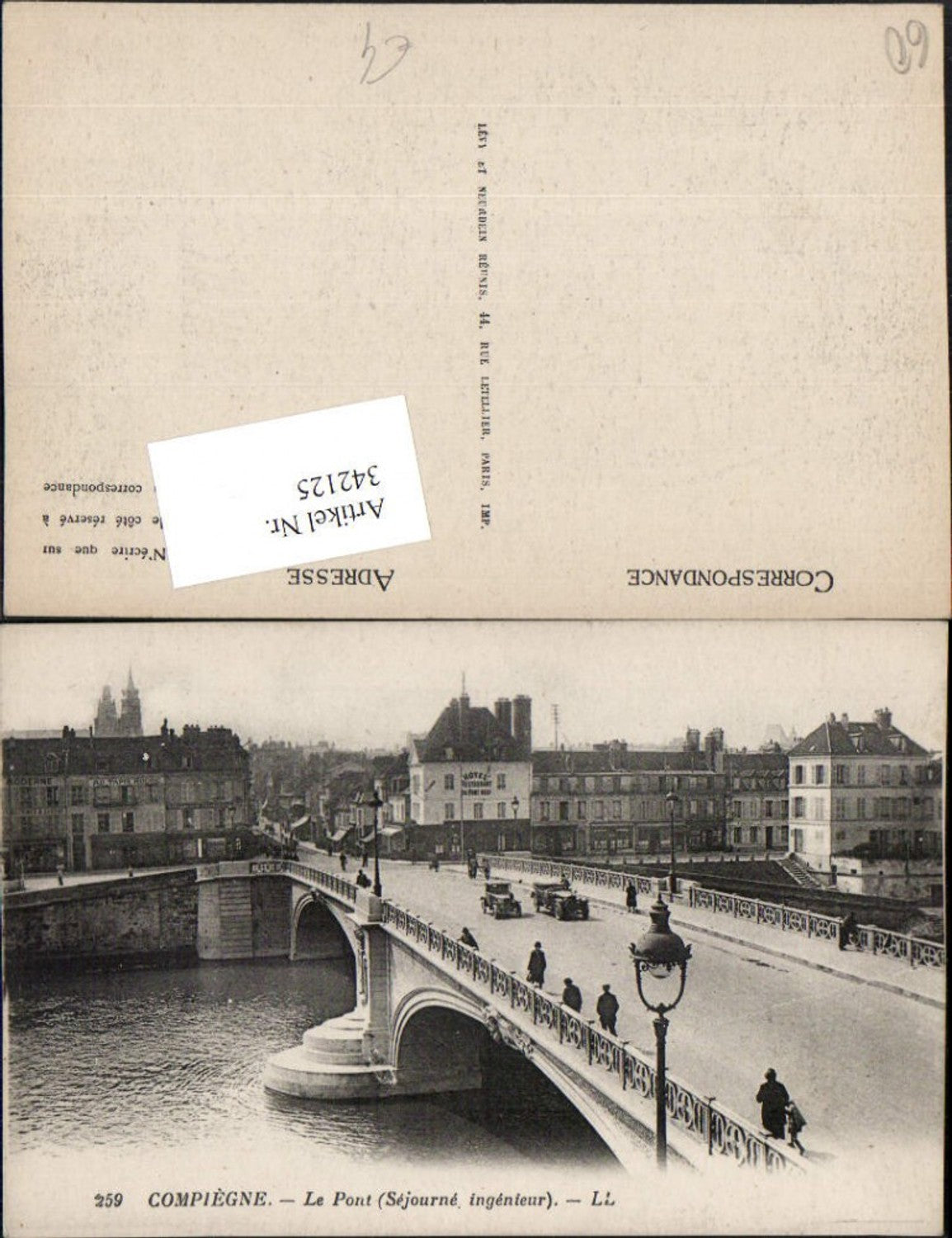 342125,Picardie Oise Compiegne Le Pont Brücke