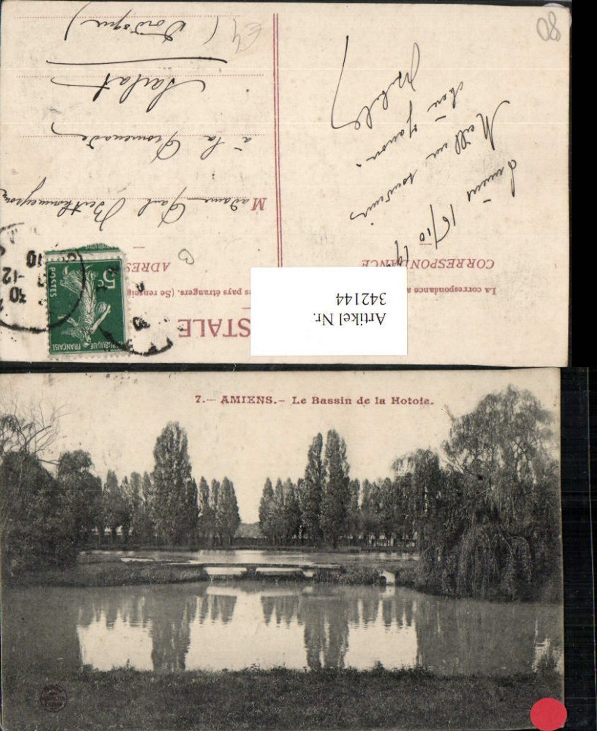 342144,Picardie Somme Amiens Le Bassin de la Hotoie Partie