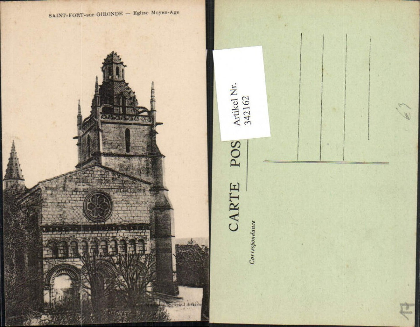 342162,Poitou-Charentes Charente-Maritime Saint-Fort-sur-Gironde Eglise Moyen-Age Kirche