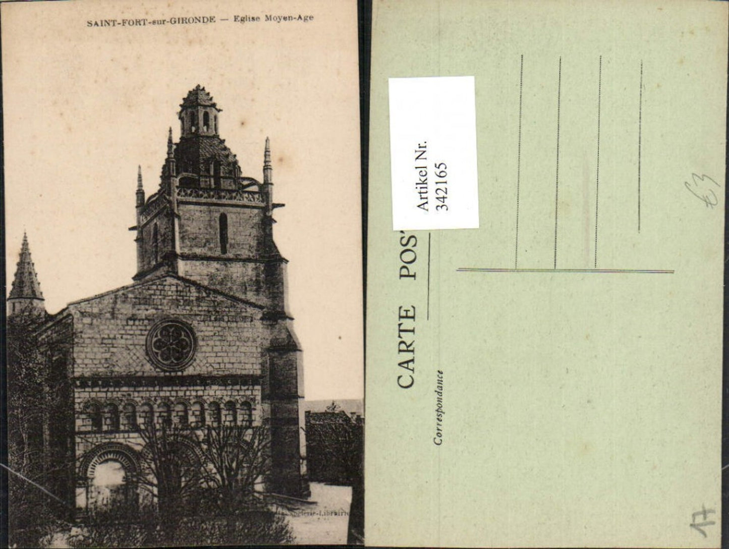 342165,Poitou-Charentes Charente-Maritime Saint-Fort-sur-Gironde Eglise Moyen-Age Kirche
