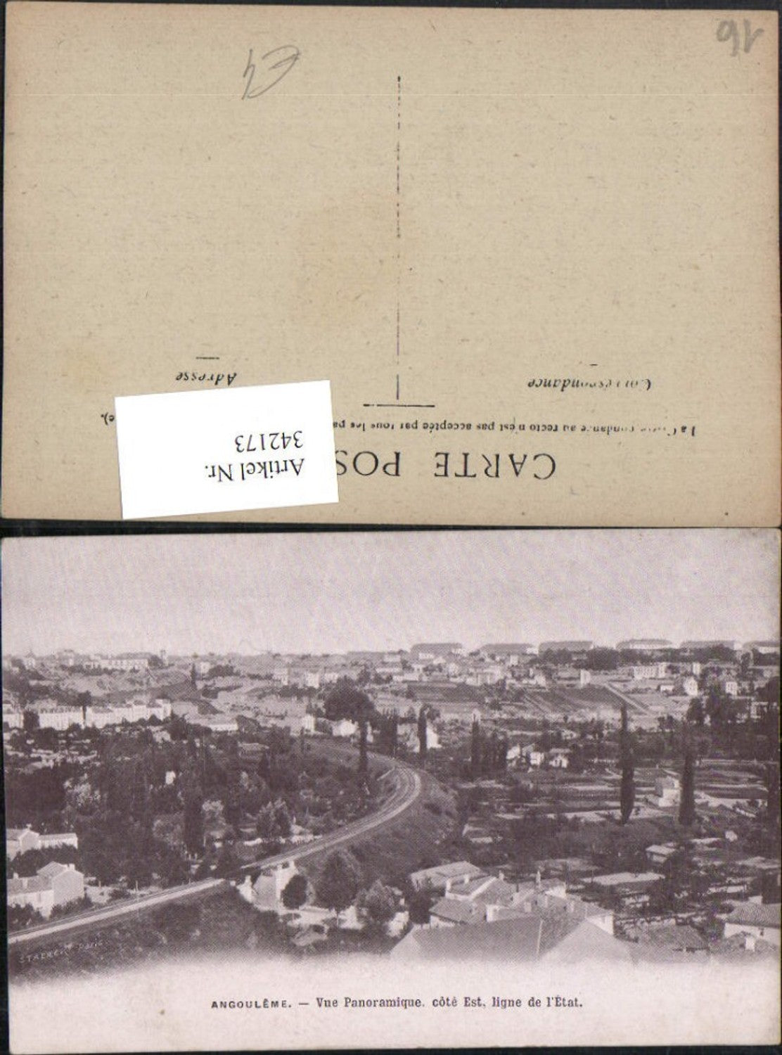 342173,Poitou-Charentes Charente Angouleme Vue Panoramique Totale