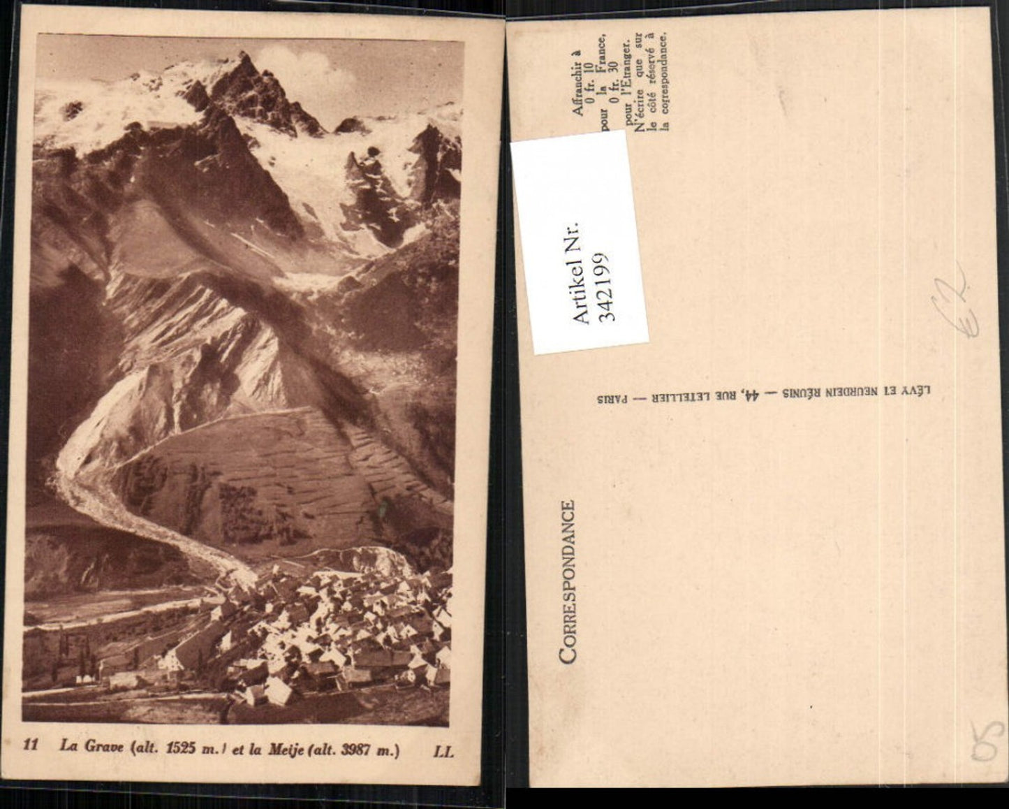 342199,Provence-Alpes-Cote-Azur Hautes-Alpes La Grave Totale Bergkulisse
