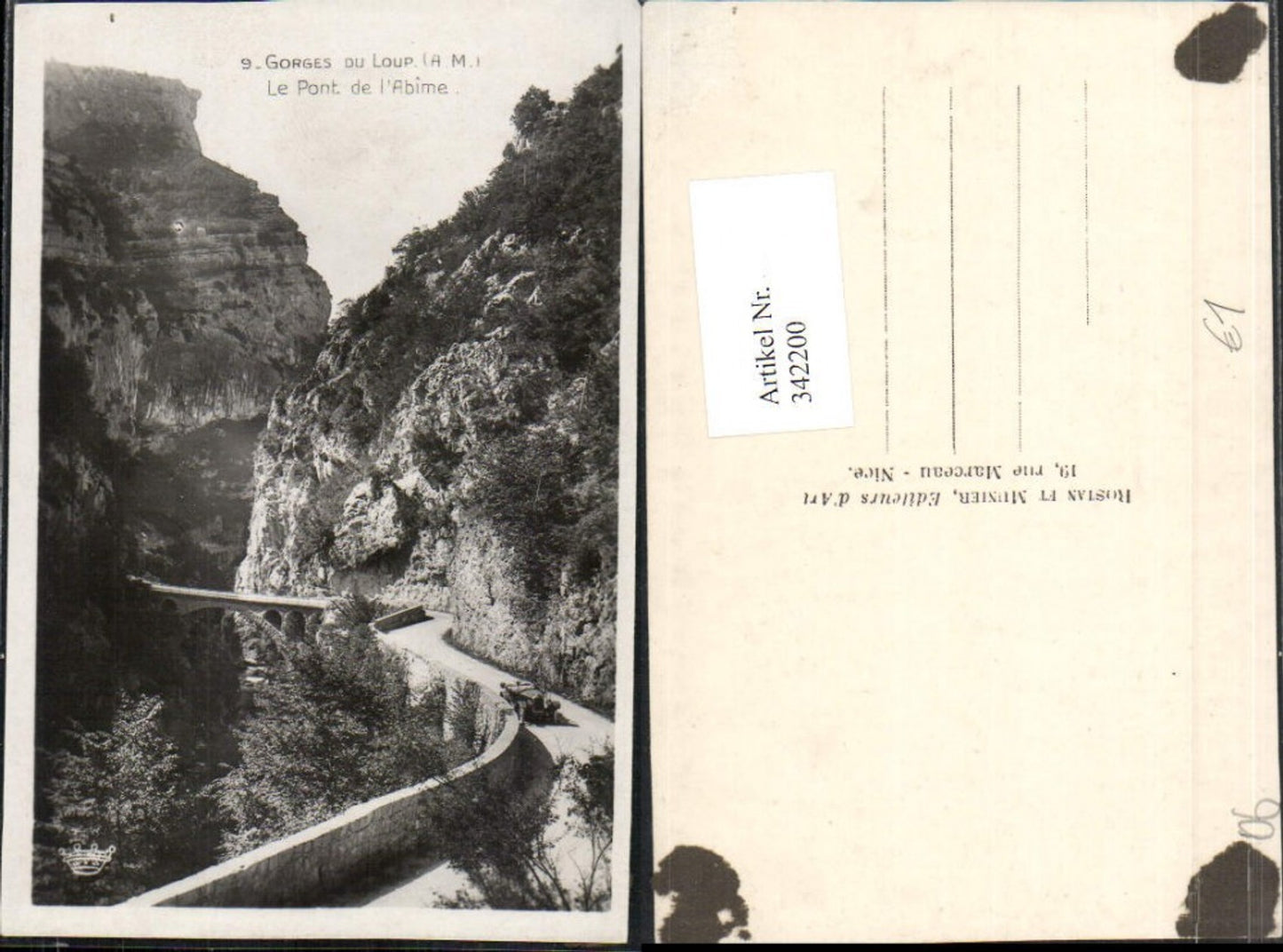 342200,Provence-Alpes-Cote-Azur Alpes-Maritimes Gorges du Loup Le Pont de l'Abime Bridge
