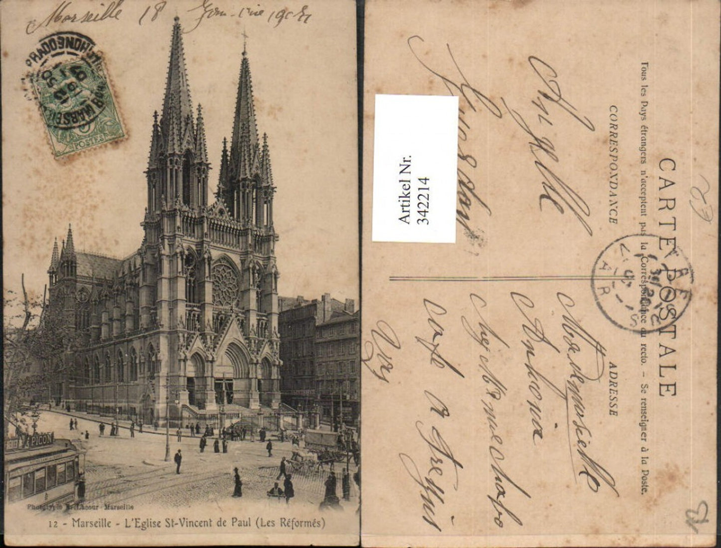 342214,Provence-Alpes-Cote-Azur Bouches-de-Rhone Marseille Eglise St-Vincent de Paul Kirche