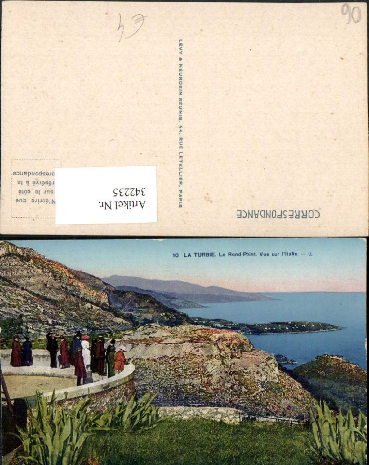 342235,Provence-Alpes-Cote-Azur Alpes-Maritimes La Turbie Le Rond-Point Vue sur l'Italie Aussicht