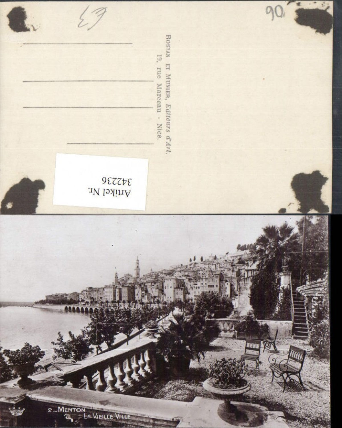 342236,Provence-Alpes-Cote-Azur Alpes-Maritimes Menton La Vieille Ville Teilansicht