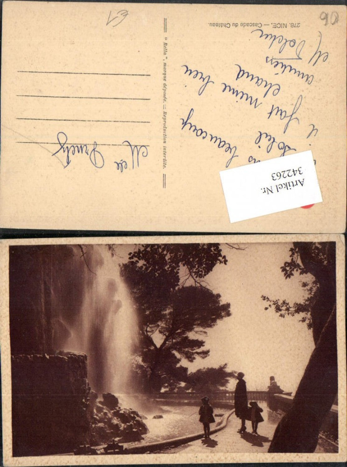 342263,Provence-Alpes-Cote-Azur Alpes-Maritimes Nice Nizza Cascade du Chateau Wasserfall