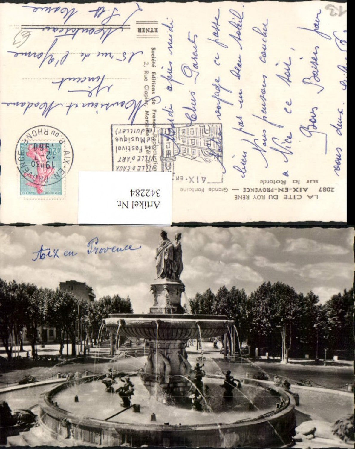 342284,Provence-Alpes-Cote-Azur Bouches-de-Rhone Aix-en-Provence Grande Fontaine fountain