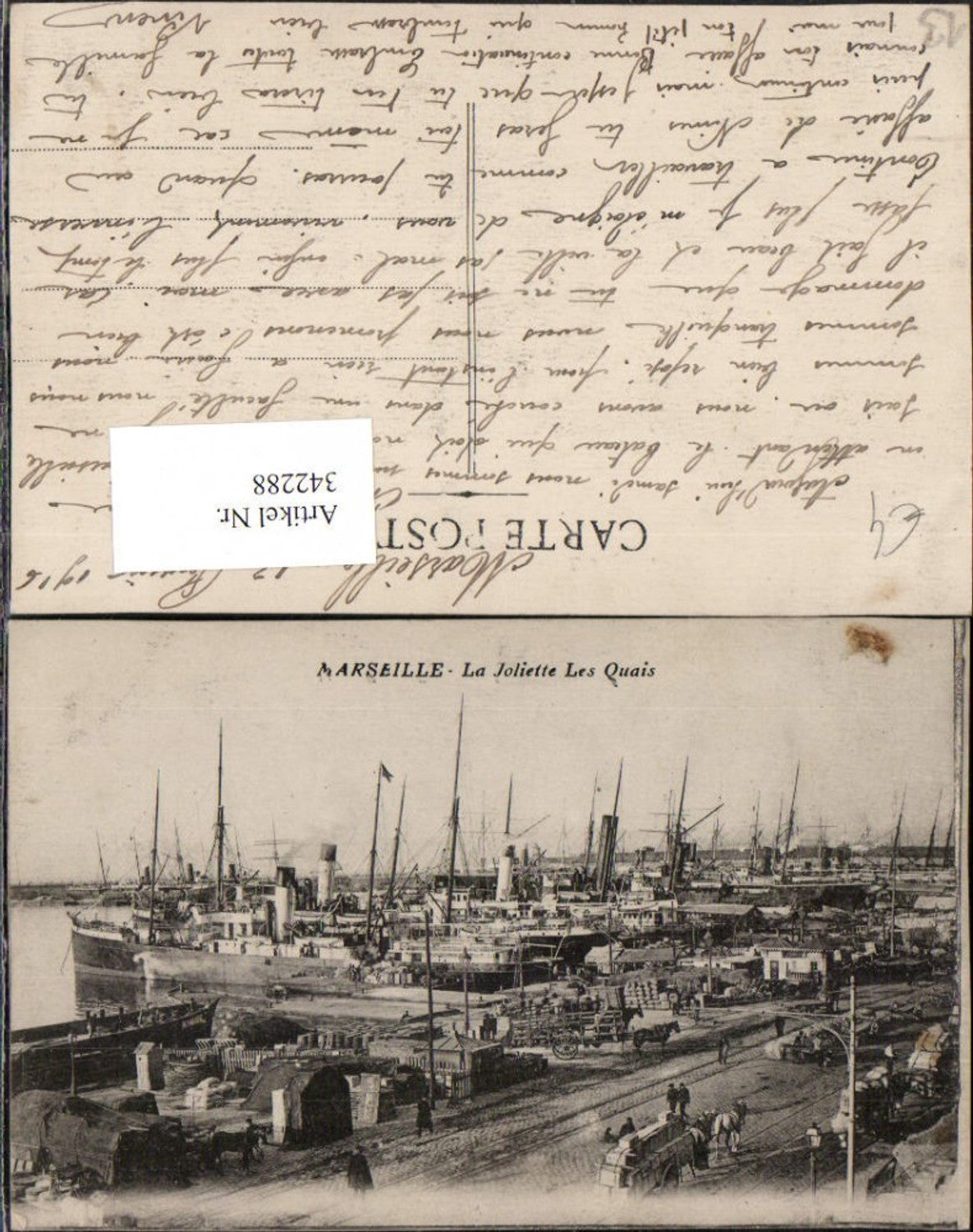 342288,Provence-Alpes-Cote-Azur Bouches-de-Rhone Marseille La Joliette Les Quais Hafen Dampfer