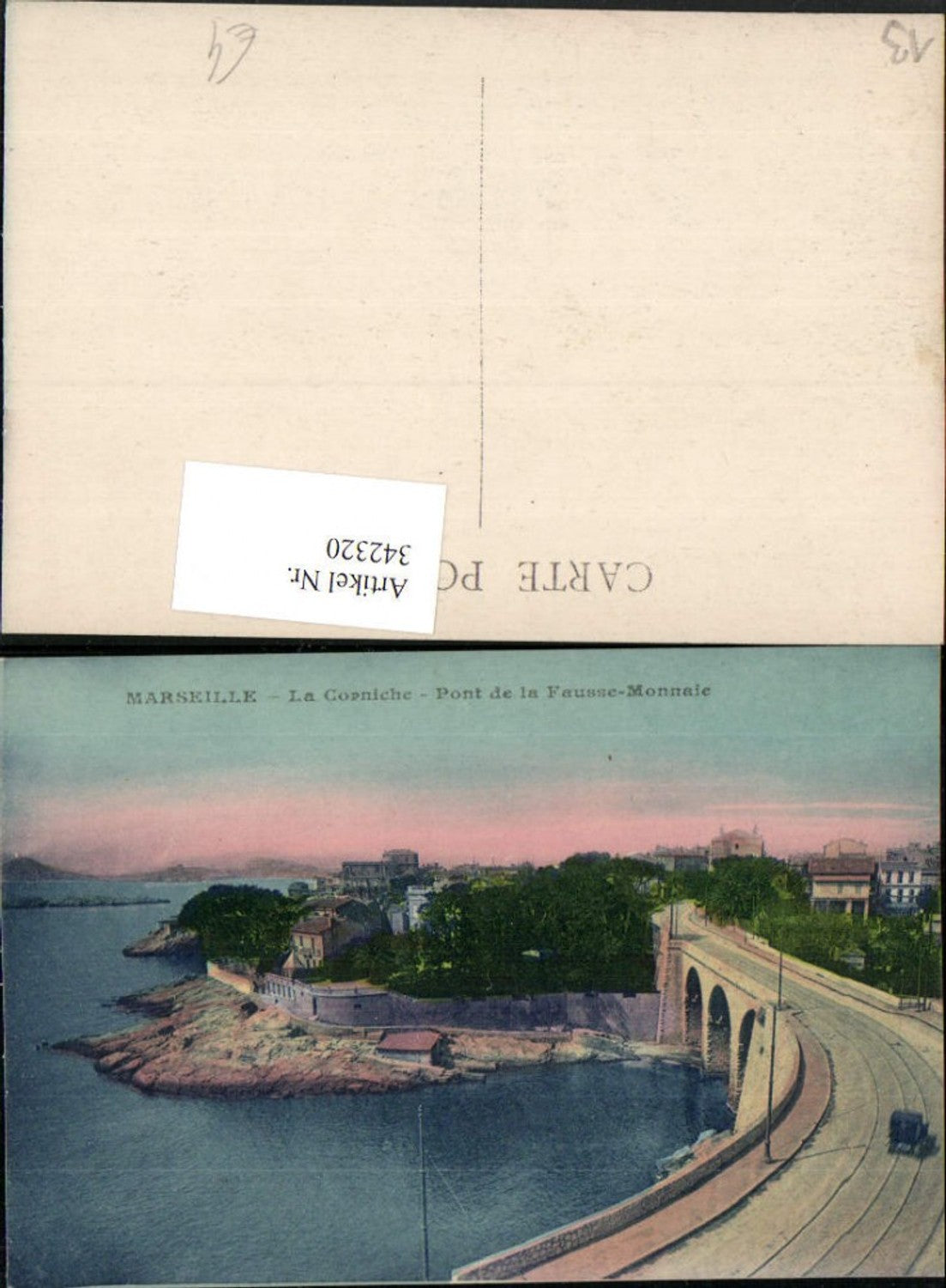 342320,Provence-Alpes-Cote-Azur Bouches-de-Rhone Marseille Corniche Pont Fausse-Monnaie Bridge