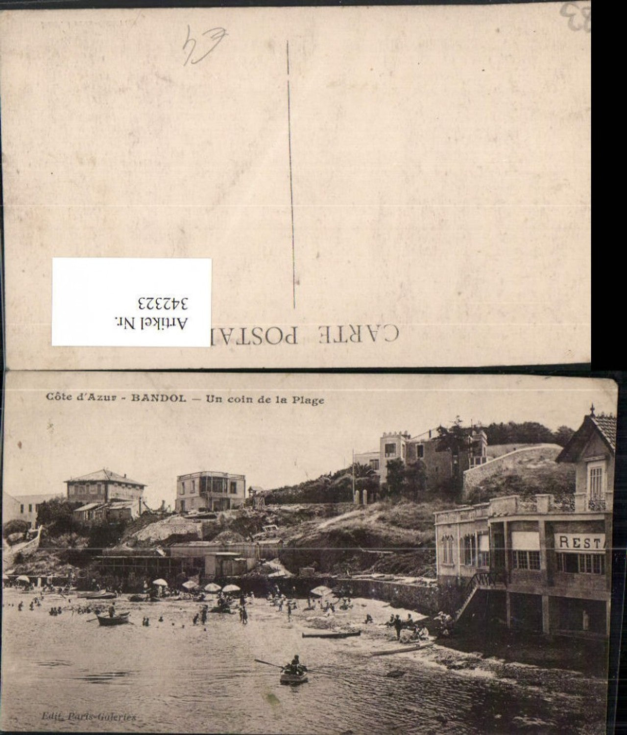 342323,Provence-Alpes-Cote-Azur Var Bandol Un coin de la Plage Strand