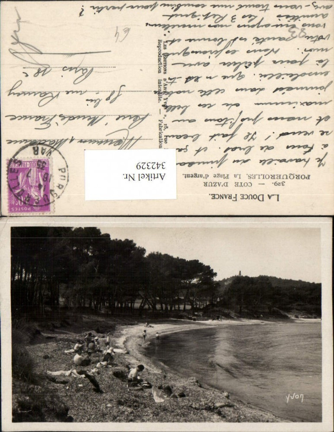 342329,Provence-Alpes-Cote-Azur Var Porquerolles La Plage d'argent Strand
