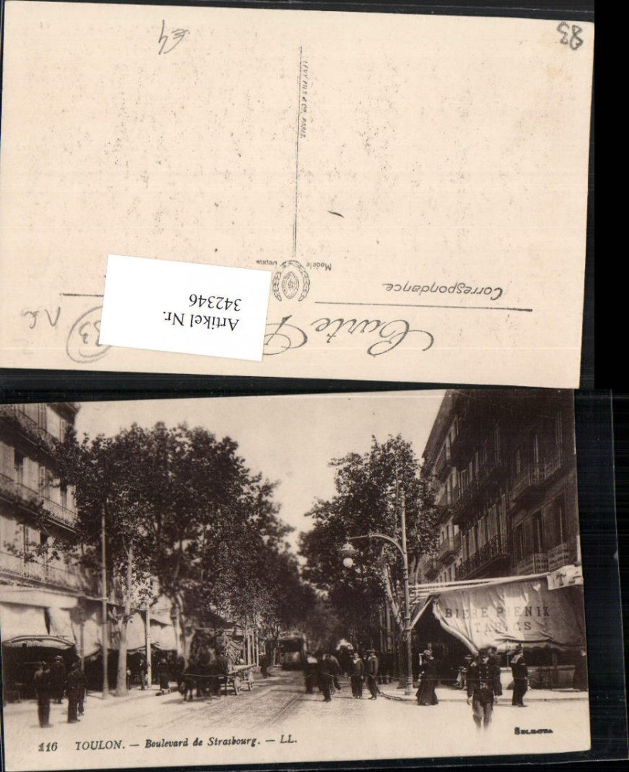 342346,Provence-Alpes-Cote-Azur Var Toulon Boulevard de Strasbourg Straßenansicht
