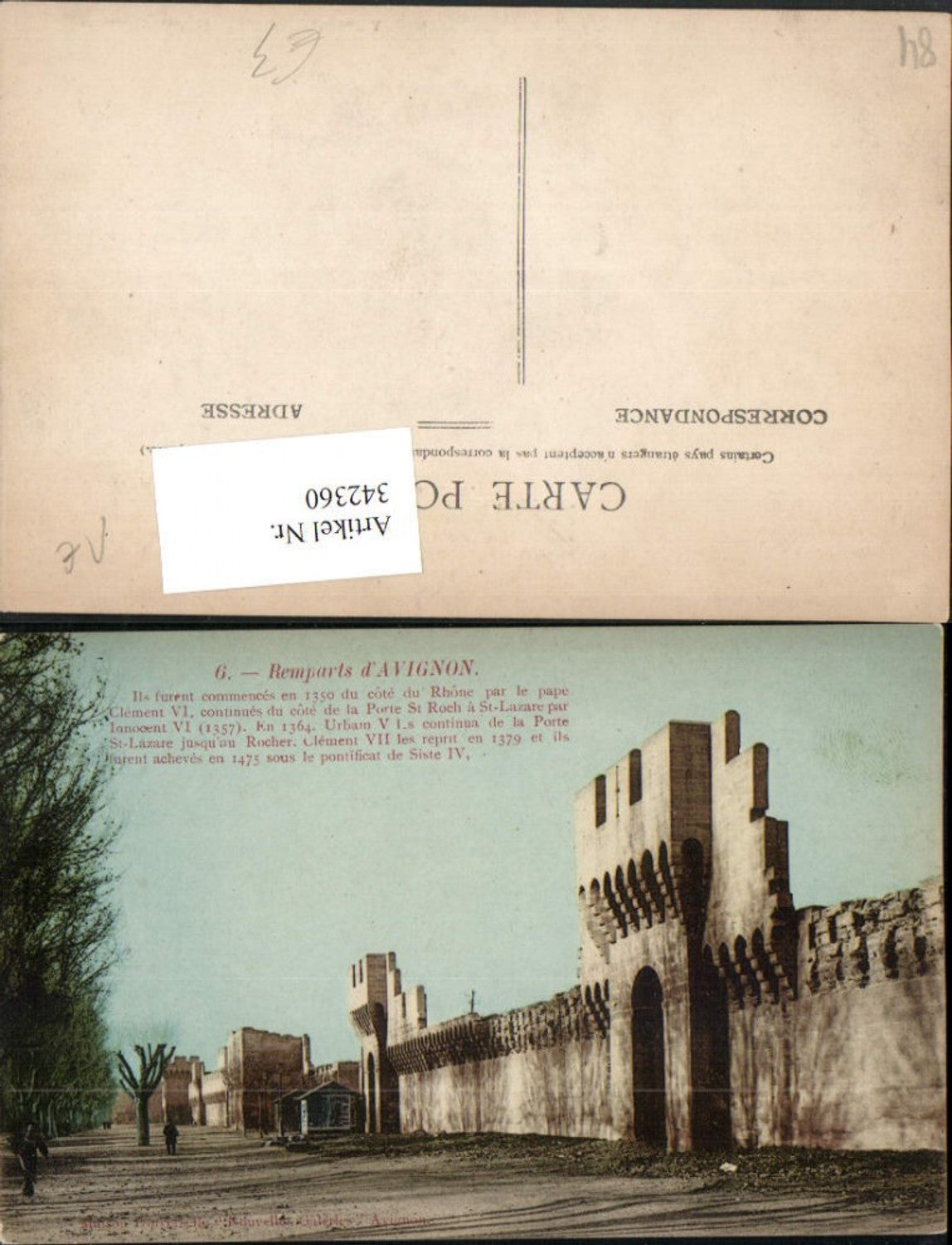 342360,Provence-Alpes-Cote-Azur Vaucluse Avignon Remparts Wehrmauer
