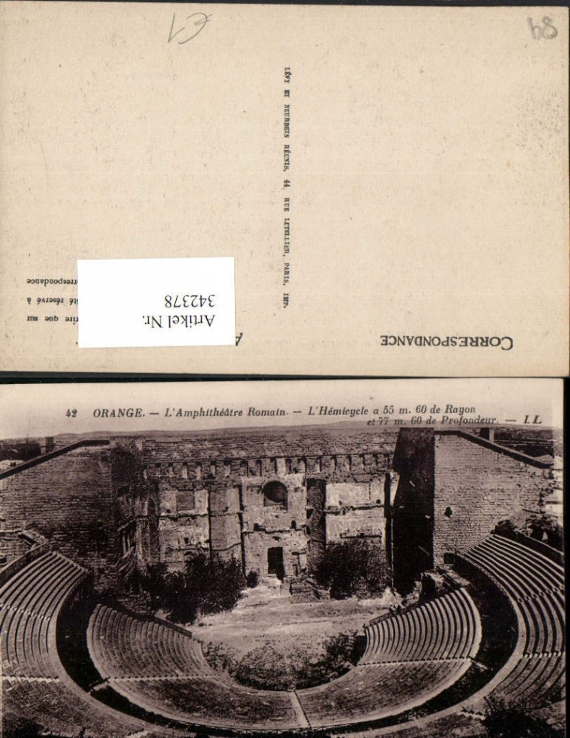342378,Provence-Alpes-Cote-Azur Vaucluse Orange Amphitheatre Romain Amphitheater