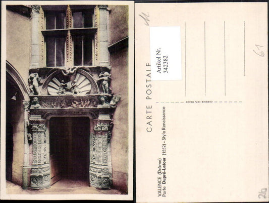342382,Rhone-Alpes Drome Valence Porte Dupre-Latour Portal Tor