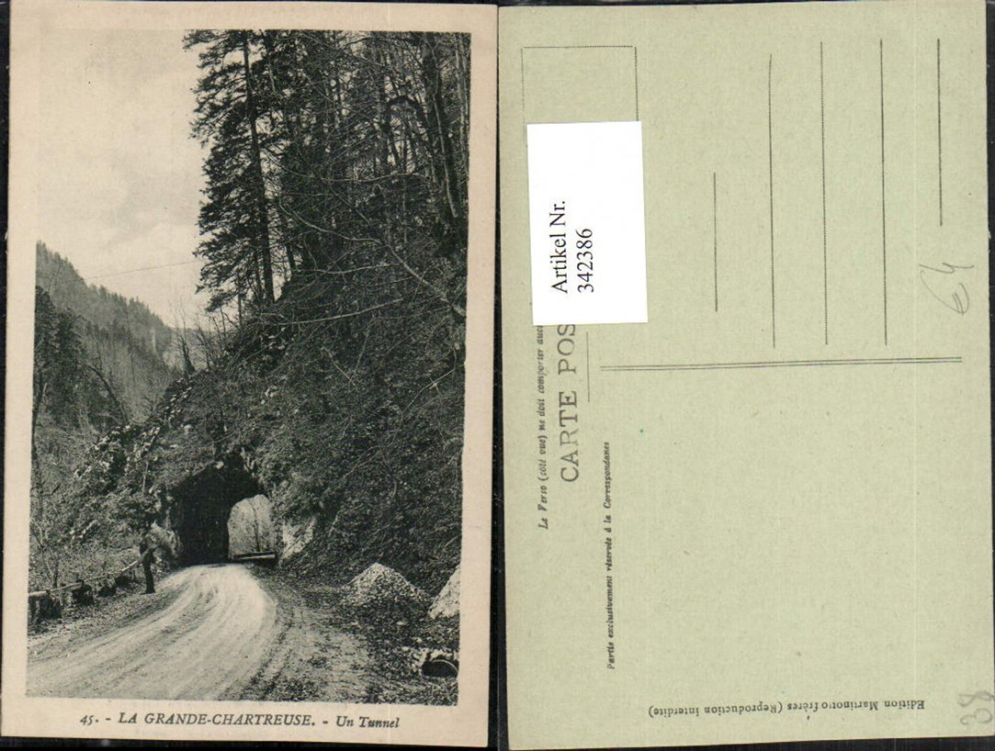 342386,Rhone-Alpes Isere La Grande Chartreuse Un Tunnel Straße