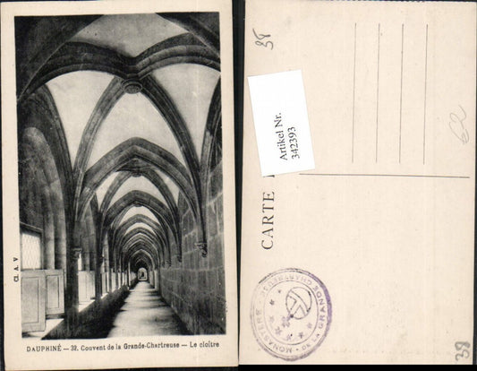 342393,Rhone-Alpes Isere Dauphine Couvent de la Grande Chartreuse Le cloitre Kloster