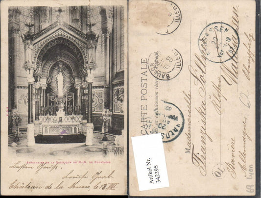 342395,Rhone-Alpes Rhone Lyon Sanctuaire de la Basilique de Notre-Dame de Fourviere Kirche