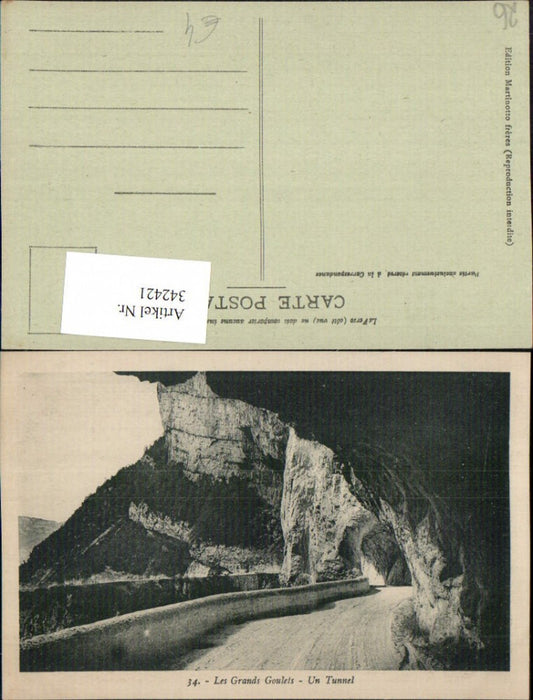 342421,Rhone-Alpes Drome Les Grands Goulets Un Tunnel Straße