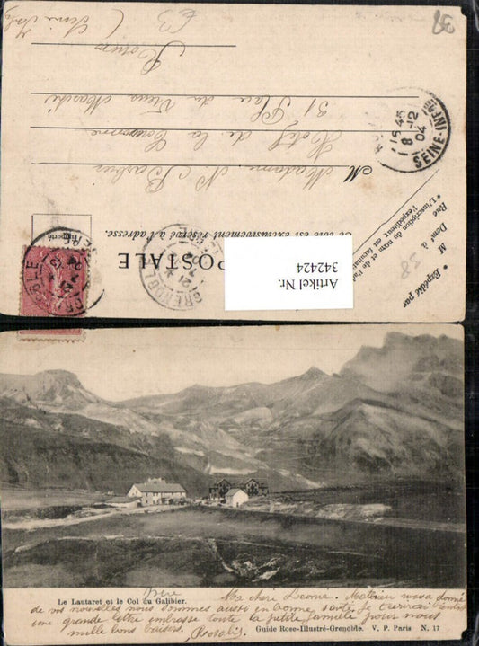 342424,Rhone-Alpes Isere Le Lautaret et le Col du Galibier Bergkulisse