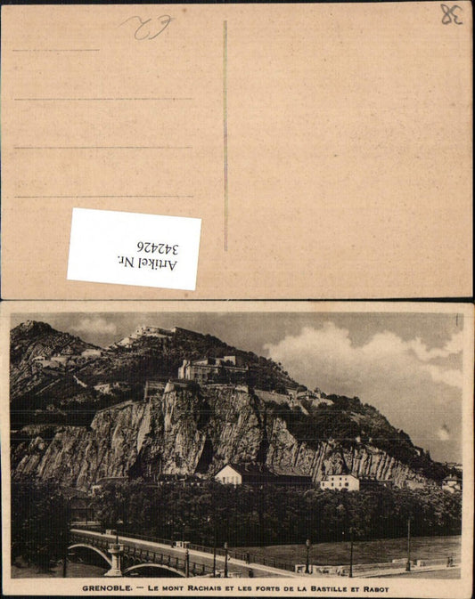 342426,Rhone-Alpes Isere Grenoble Le Mont Rachais et les Forts de la Bastille et Rabot Festung