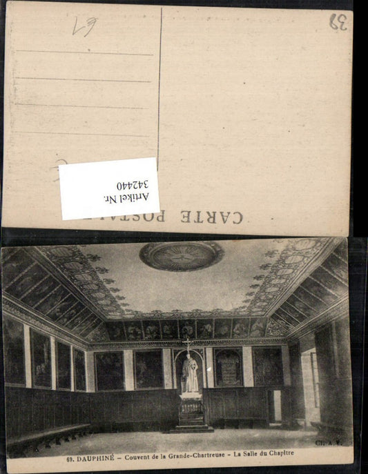 342440,Rhone-Alpes Isere Dauphine Covuent de la Grande-Chartreuse La Salle du Chapitre