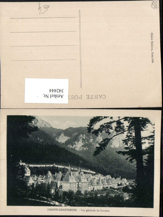 342444,Rhone-Alpes Isere Grande-Chartreuse Vue generale du Covuent Kartause