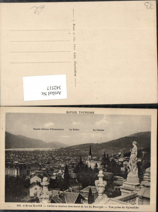 342517,Rhone-Alpes Savoie Aix-les-Bains Totale Celebre station thermale et lac du Bourget