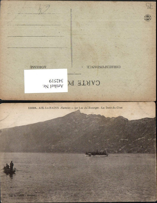 342519,Rhone-Alpes Savoie Aix-les-Bains Le Lac du Bourget La Dent du Chat See Bergkulisse