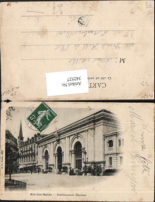 342527,Rhone-Alpes Savoie Aix-les-Bains Etablissement Thermal