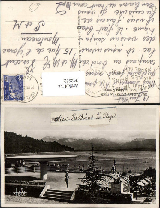 342532,Rhone-Alpes Savoie Aix-les-Bains La Polage Au fond le Mont-Granier Strandbad